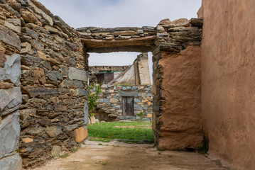 An ancient historical castle constructed using stones in ancient Arabian architecture in the Al...