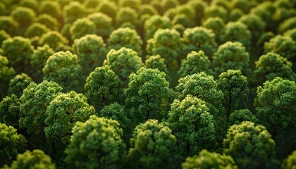 Aerial top view of forest.