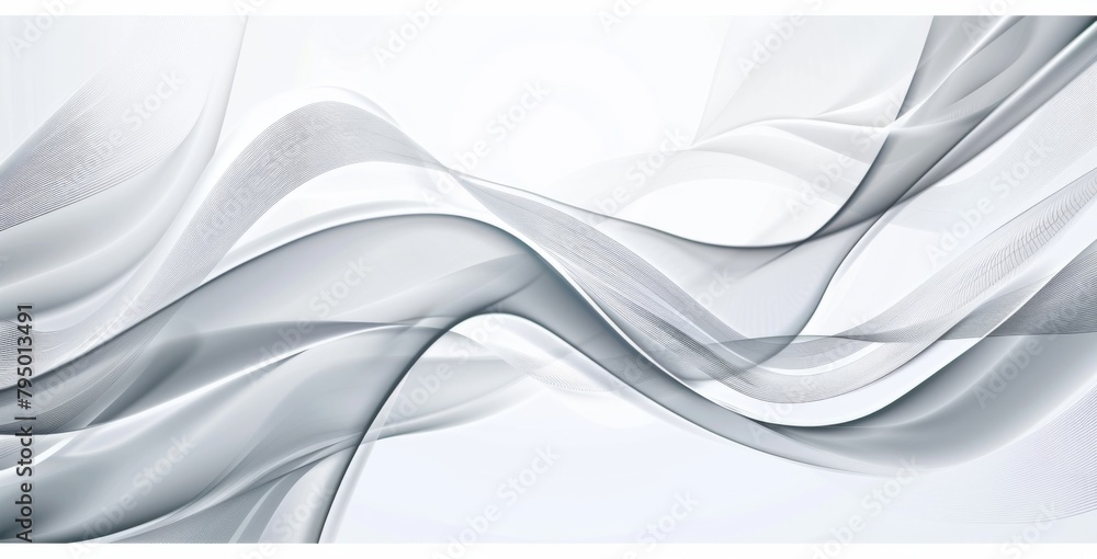 Poster abstract background with curved lines in the style of gray color on a white background