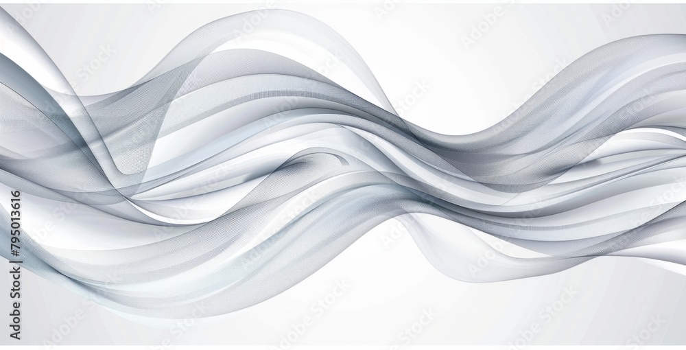 Poster abstract background with curved lines in the style of gray color on a white background