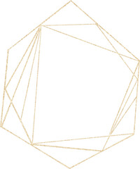 Gold Geometrical Frame