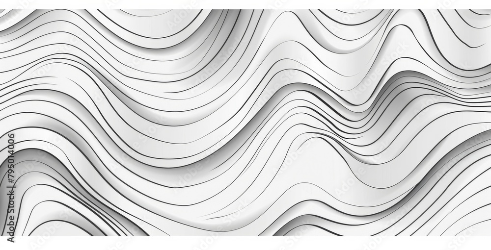 Poster abstract background with curved lines in the style of gray color on a white background