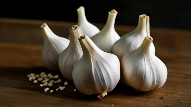  Fresh garlic bulbs ready to flavor your culinary creations