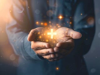 a person holding their hands out