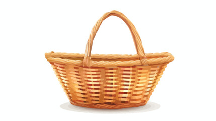 Fototapeta na wymiar Empty basket isolated on white background Vector illustration