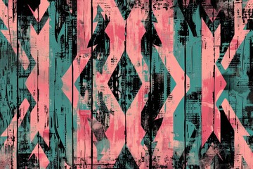 Fototapeta premium Abstract Geometric Grunge Artwork