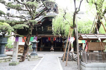 A Japanese temple in Kyoto : Rokkakudo Main Hall in the precincts of  Choho-ji Temple 