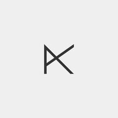 KA or AK monogram logo in simple contemporary black and white style.