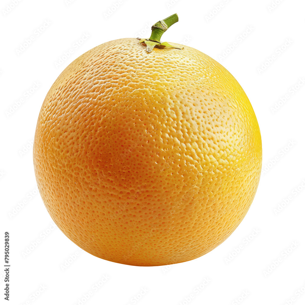 Poster a vibrant grapefruit isolated on a transparent background with a clipping path included