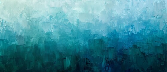 Vertical gradient from electric blue to a deep sea green, evoking the depths of the ocean. 