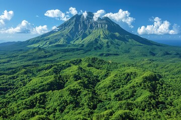 Fototapeta premium beautiful calm mountain view on a sunny day professional photography