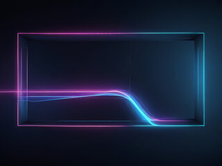 
3D Rendaring Abstract neon light Colorful Vibrant Flowing Neon Futuristic Abstract Background Template.gradient futuristic background exhibition background 3D illustration.