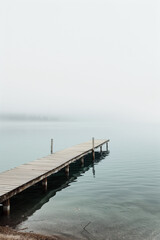 Fototapeta na wymiar Pier in Fog (Lake / Sea)