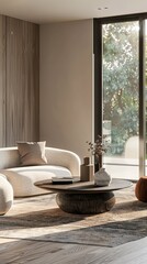 Fototapeta na wymiar Interior design mock-up of a luxury apartment living room