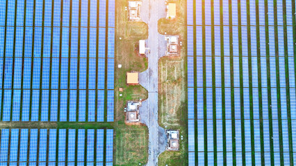 A solar farm comprises photovoltaic modules arranged in arrays, converting solar radiation into...