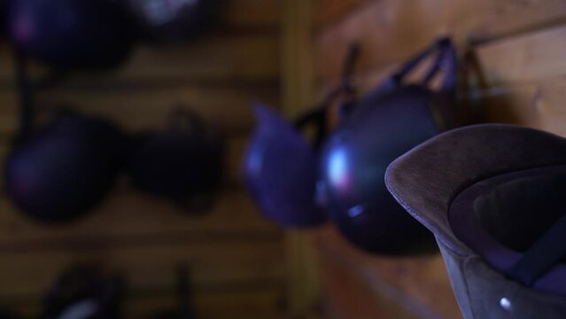Close-up helmet for equestrian for safety while riding horse
