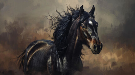 Portrait of beautiful horse --