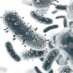 bacterial isolated on white background.
