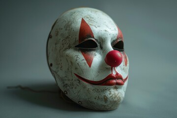 clown mask in vintage style