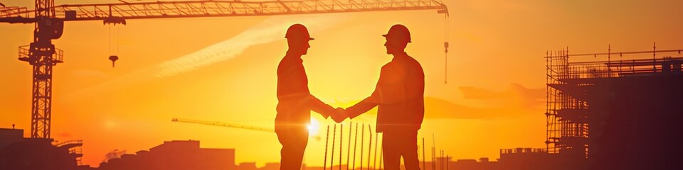 Sunset Deal Sealed with Firm Handshake