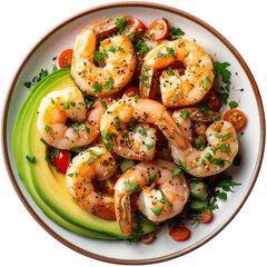 shrimp on white background
