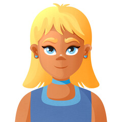 Obraz premium A cartoon face or an avatar on a social network.