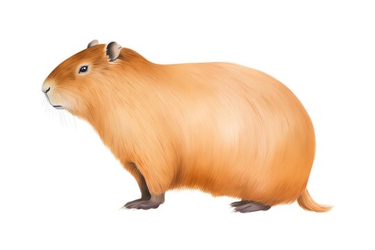 A watercolor of Capybara  The largest rodent in the world