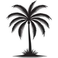 Fototapeta na wymiar Palm Tree Leaf silhouette Vector Images