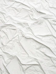 White paper with torn parts and wrinkled surface