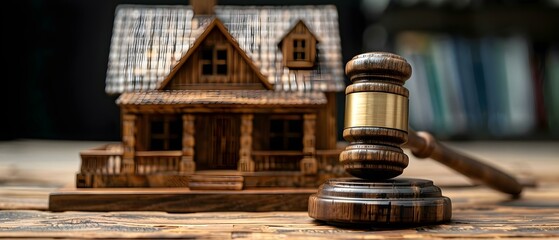 Conducting Real Estate Auctions with a Gavel for Legitimate Transactions and Profit. Concept Real Estate Auctions, Legitimate Transactions, Profit, Gavel, Conducting - obrazy, fototapety, plakaty