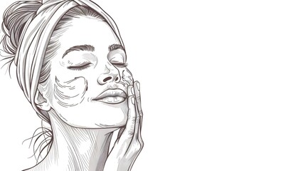 Depiction of a Serene Skincare Routine for Self Care and Pampering