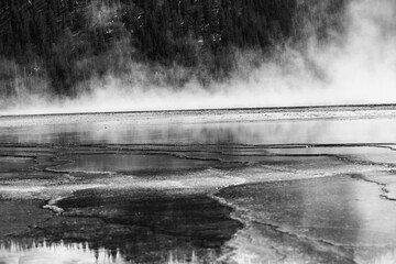 Geysers at Midway Geyser Basin Trailhead, Yellowstone National Park