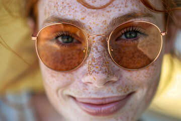 Picture generated with AI of young woman with skin problem