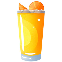 Classic screwdriver cocktail in glass