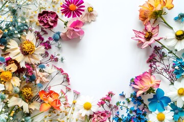 frame of flowers