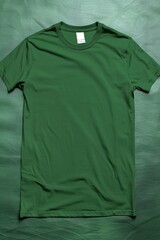 Green t-shirt on textured background