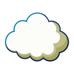 cloud, icon, vector illustration