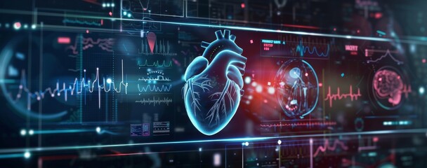 Advanced digital representation of human heart with vital signs