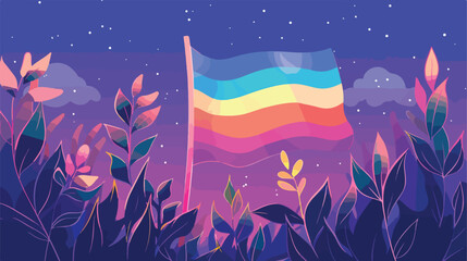 View of International Iamvanosexual Pride Flag Vector