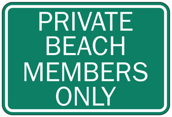 Fototapeta premium Members only sign private beach