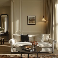 Fototapeta premium Interior of living room. Modern home decor Created with Generative AI