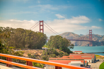 Golden Gate Bridge on a sunny day