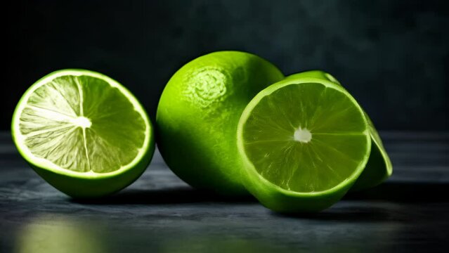  Freshly squeezed lime ready to zest