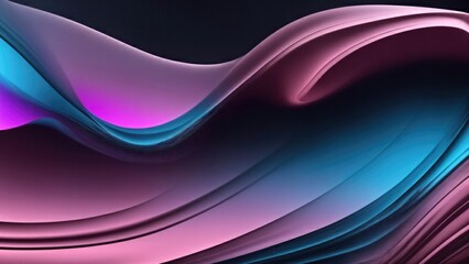 Brown pink blue abstract dynamic color flow wave black background