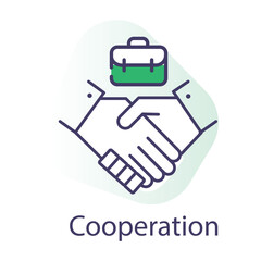 Cooperation Vector Icon. Design  Icon representing the concept of cooperation.