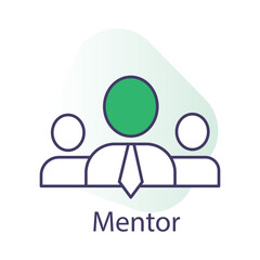 Mentor Vector Icon. Design Icon symbolizing the role of a mentor.