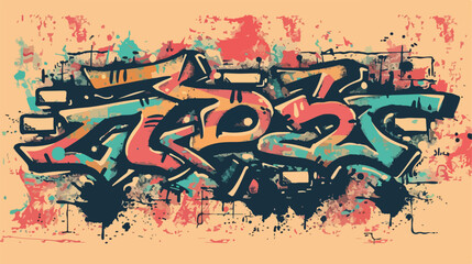 inscription words lettering graffiti Vector illustration
