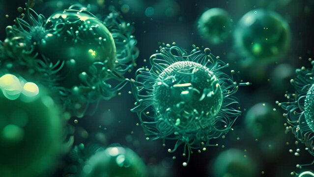 Close-up macro photography offers insights into human viruses, crucial for medical advancements