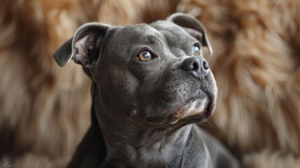 French pitbull dog posing, embodying elegance and strength