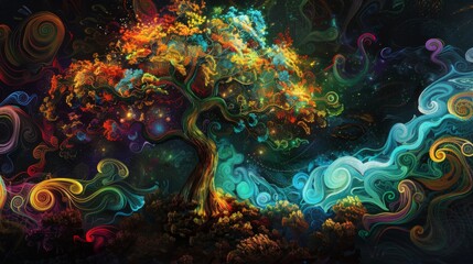 Obraz na płótnie Canvas An artistic representation of the Tree of Life